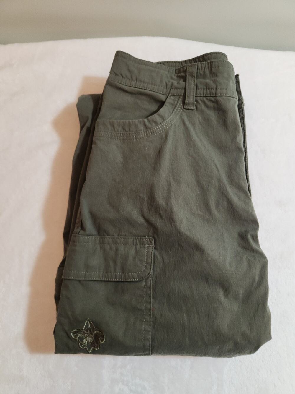 Boy Scouts BSA Switchback Uniform Pant Convertible Youth 12 Olive Green Cargo